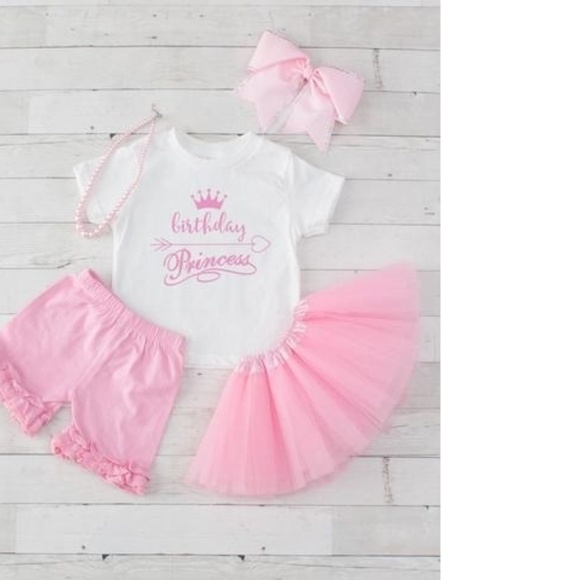 Birthday Princess -  5pc T-Shirt, Shorts & Tutu - Picture 2 of 8